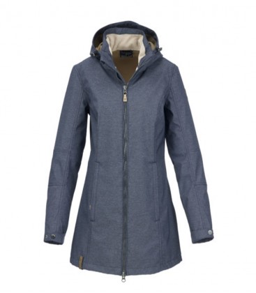 ZARIE CASUAL SOFT SHELL PARKA  DENIM BLUE