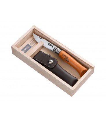 GIFT BOX ZAKMES  OPNINEL NO 8 CLASSIC ,RVS/HOUT ,VROBLOK,KISTJE