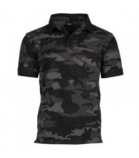 POLOSHIRT PREWASH DARK CAMO