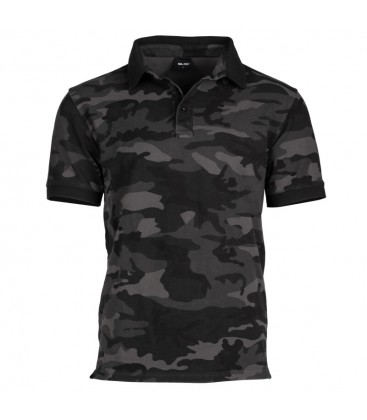 POLOSHIRT PREWASH DARK CAMO