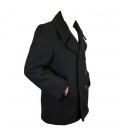 MARINE JEKKER / PEA COAT / DECK JACK 50%WOL ZWART