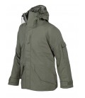 REGENJACK  2 IN 1 MET UITNEEMBARE FLEECE VEST OLIVE