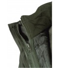 REGENJACK  2 IN 1 MET UITNEEMBARE FLEECE VEST OLIVE