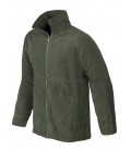 REGENJACK  2 IN 1 MET UITNEEMBARE FLEECE VEST OLIVE