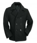 MARINE JEKKER / PEA COAT  50%WOL ZWART